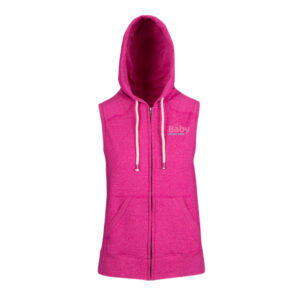 Sleeveless Hooded Jacket Pink